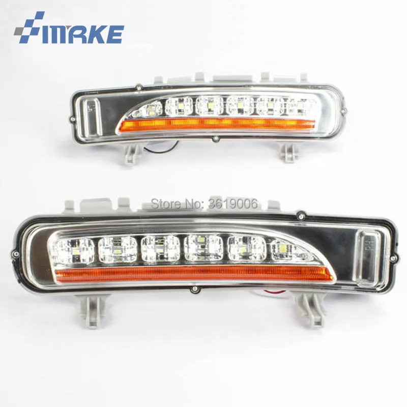 Best Price smRKE For Ford Edge 09-14 LED DRL Daytime Running Lights Drive White + Yellow Turning Signal