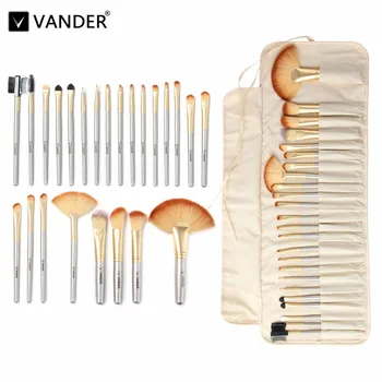 

Champagne Gold Pro 24Pcs Makeup Brushes Set Beauty Cosmetic Tools Blending Powder Foundation make up Brush kits pincel maquiagem