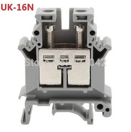 UK 16N/UK16N DIN rail universal class Terminal blocks lug plate Wiring