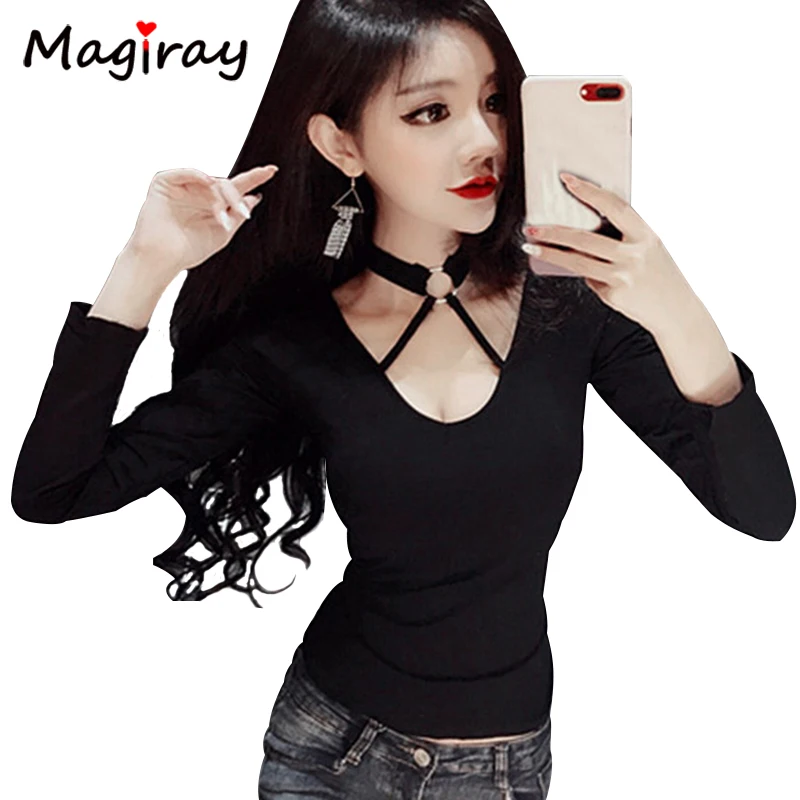 Magiray 2019 مثير الرسن T قميص النساء عميقة V الرقبة الصليب الدانتيل يصل نادي القطن المحملة قميص قمم صالح سليم قميص أبيض C152 Magiray 2019 مثير الرسن T قميص النساء عميقة V الرقبة الصليب الدانتيل يصل نادي القطن المحملة قميص قمم صالح سليم قميص أبيض C152