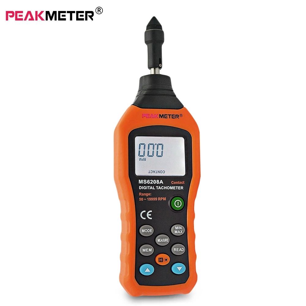 

New MS6208A Contact Type LCD Digital Tachometer Pocket Wind Speed Test Meter Air Flow Anemometer for Industrial Agricultural