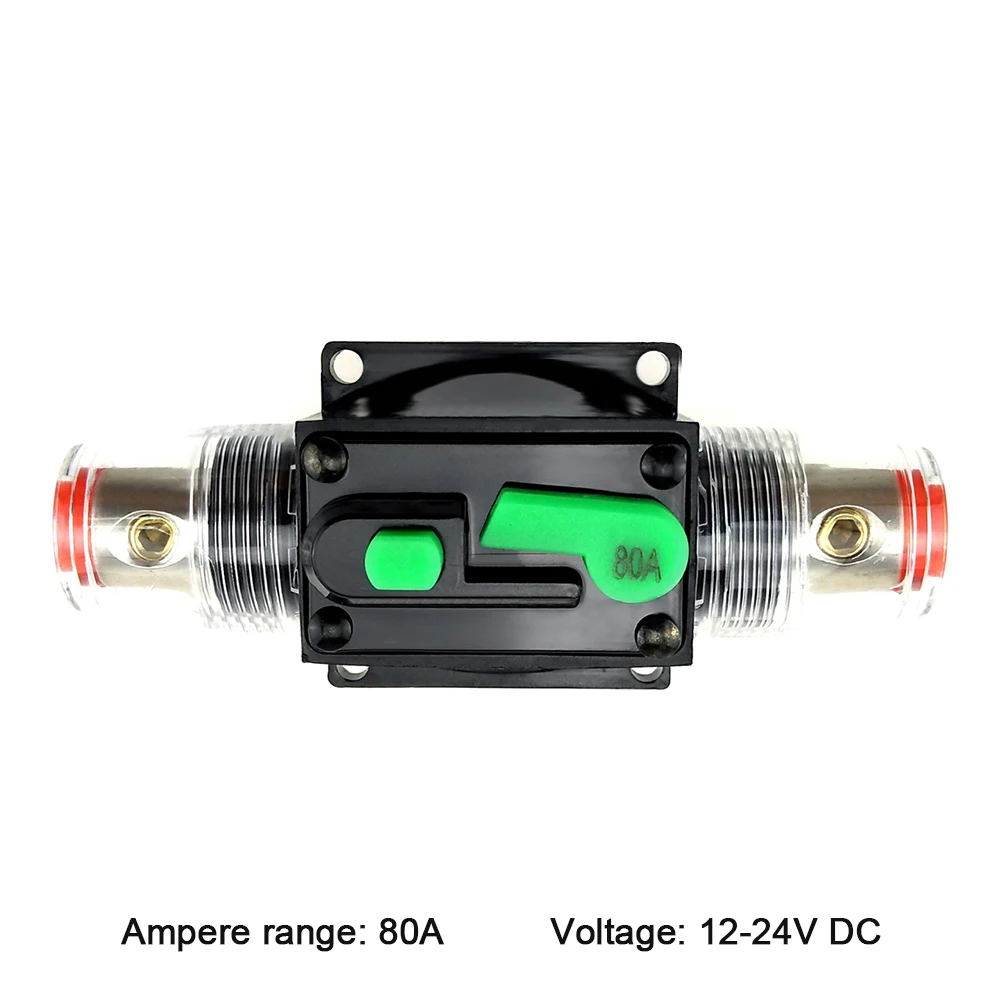 KKMOON 12 24V 40A 50A 60A 80A Car Audio Inline Circuit Breaker Fuse