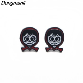 

20pairs/lot Wholesale DMLSKY Movie Pierce Stud Earrings Kids Enamel Earrings For Women Girls Cartoon Ear Stud M2576