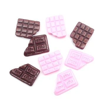 

LF 20Pcs Mixed Resin Chocolate Decoration Crafts Flatback Cabochon Embellishments For Scrapbooking Kawaii Cute Diy Accessories