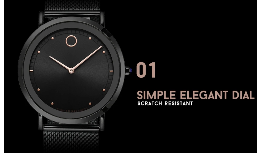 IBSO Fashion Simple Style Ultra Thin Bracelet Watches 14