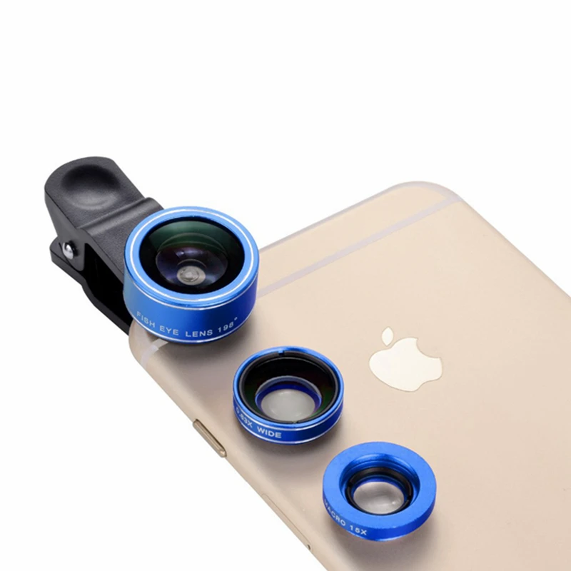ORBMART 3 в 1 объектив для мобильного телефона рыбий глаз 198 градусов Макро 15X 0.63X широкоугольный объектив для мобильного телефона
