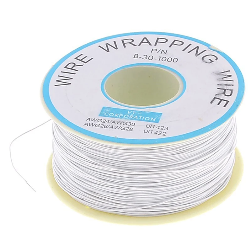 

AWG30 Insulated Wire Wrapping Wires Reel 250M White P/N B-30-1000