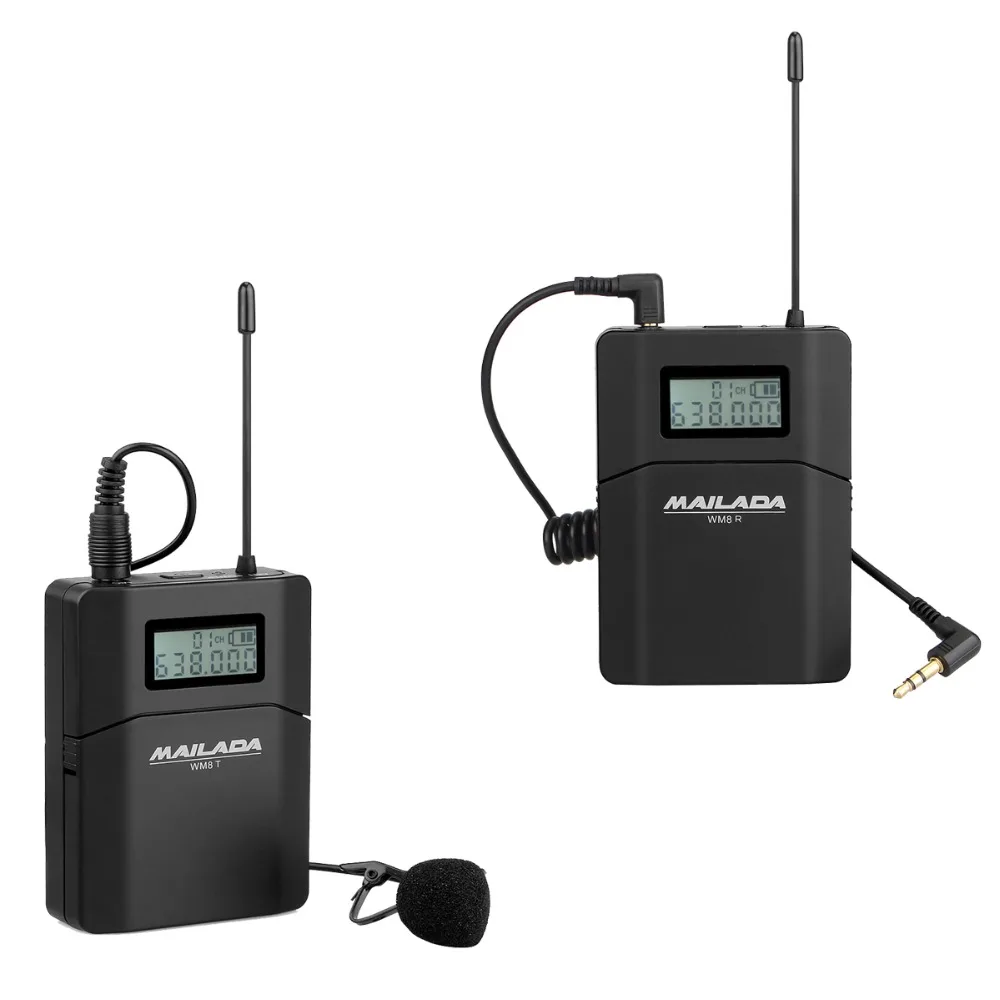 MAILADA WM8 Профессиональная UHF Беспроводная микрофонная система Lavalier лацкан