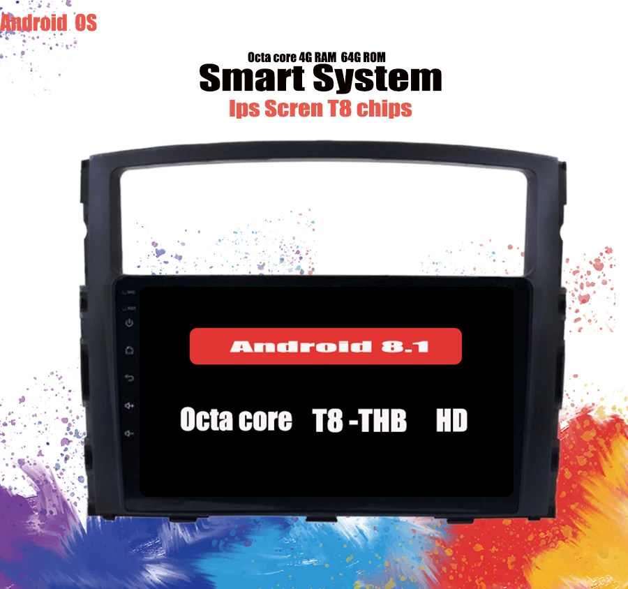 9 &quotAndroid 10 0 6 + 128G 8Core 2Din руль для MITSUBISHI PAJERO V97 2006 Автомобильный головный блок плеер