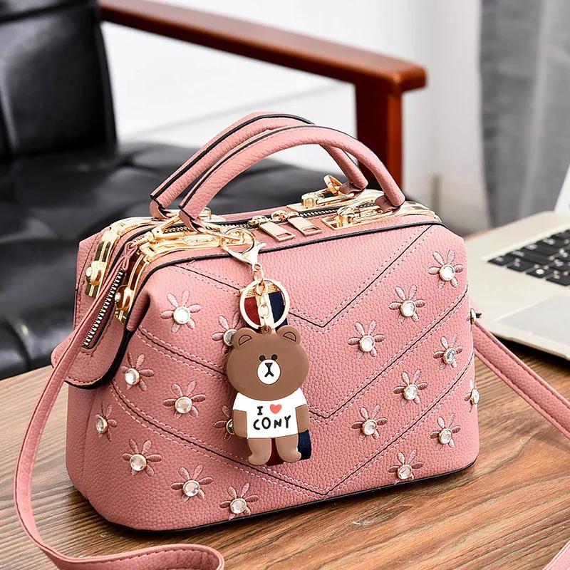 Bolsos De Mujer 2019 nuevo bolso coreano con forma de bandolera dulce flores bolsas pequeñas