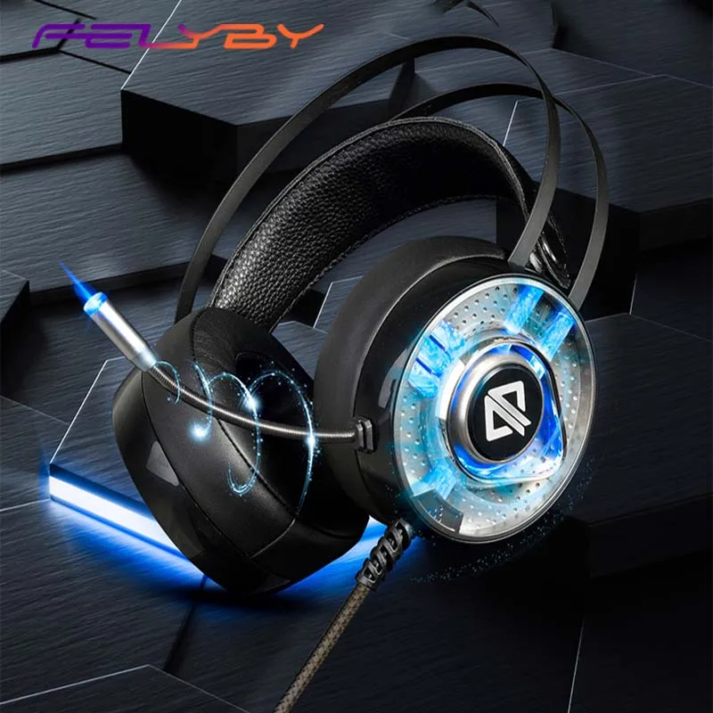 

FELYBY AX360 computer game headset wired headset headset esports cyber bar with mic microphone headset