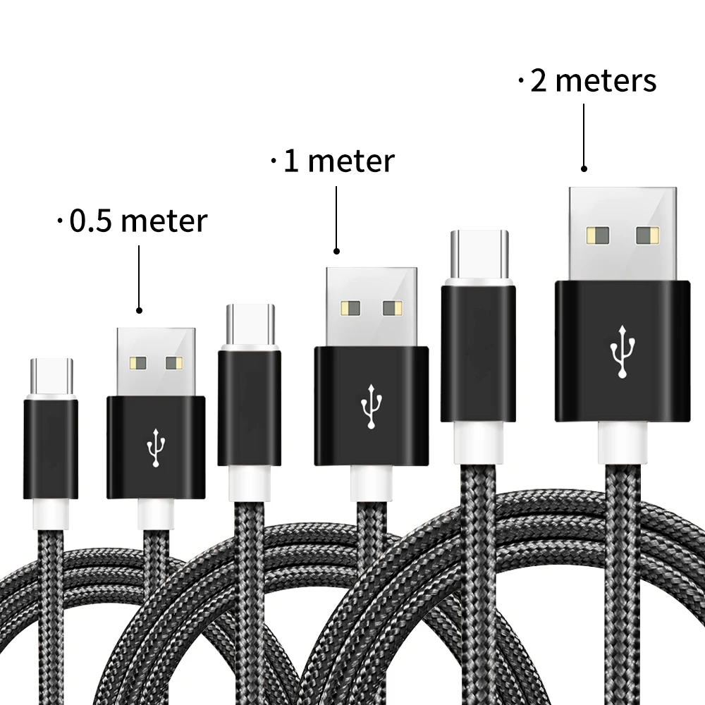 HANNORD Micro USB кабель 2A Быстрая зарядка Micro USB кабель для зарядки данных Syn нейлоновый Кабель Micro-USB в оплетке 1 м 2 м для Android