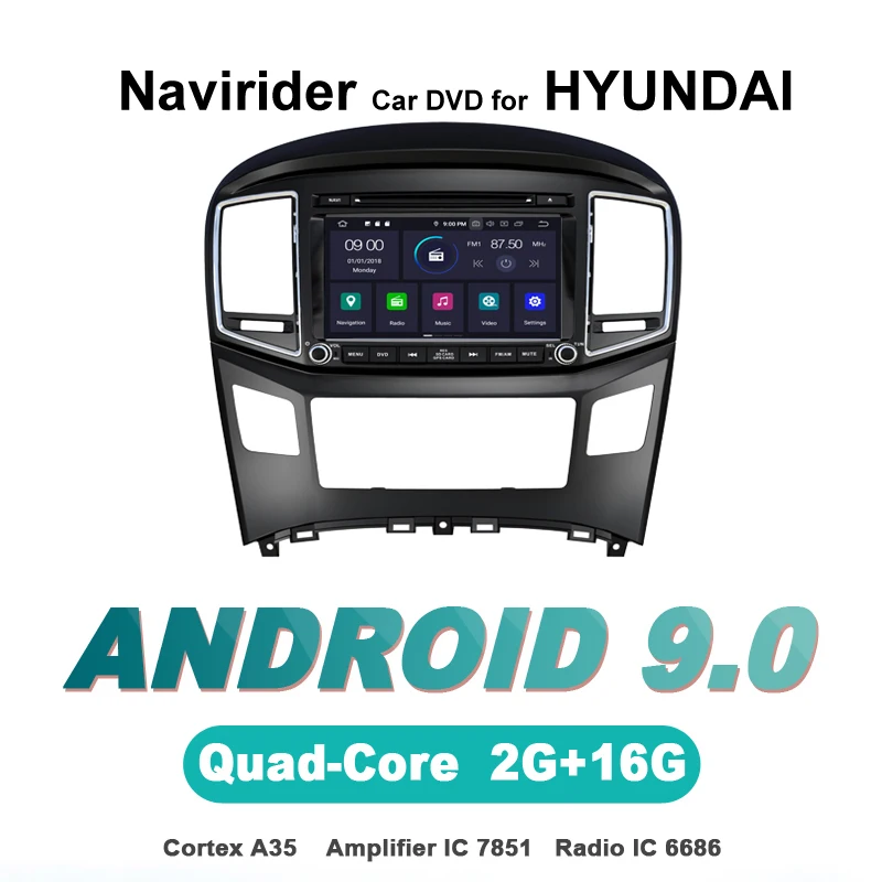 

ELANMEY advanced gps navigation For HYUNDAI H1 STAREX ILOAD 2016 2017 accessories android 9.0 CAR DVD multimedia radio stereo