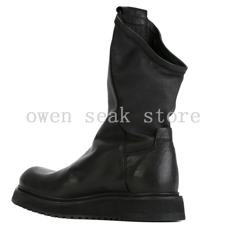 Zapatillas Zip Altas Genuino Invierno Felpa Para Deporte De Plush Marca Botas Plush Lujo Hombre Planos Seak Casual Zapatos Nieve no Cuero Owen Tobillo IvqwTw0fx