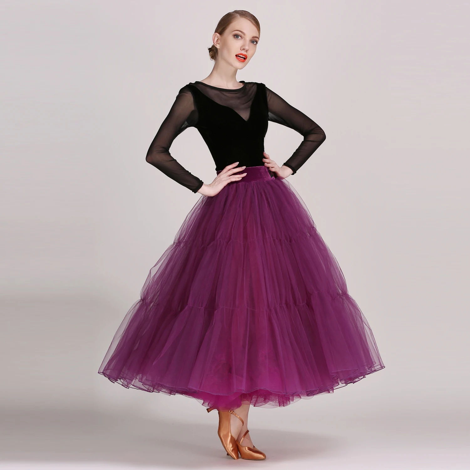 

GB007 and GB024 Modern Dance Costume Top and Skirt Suits Dance Dress Ballroom Costume Women Lady Adult Evening Party Dress