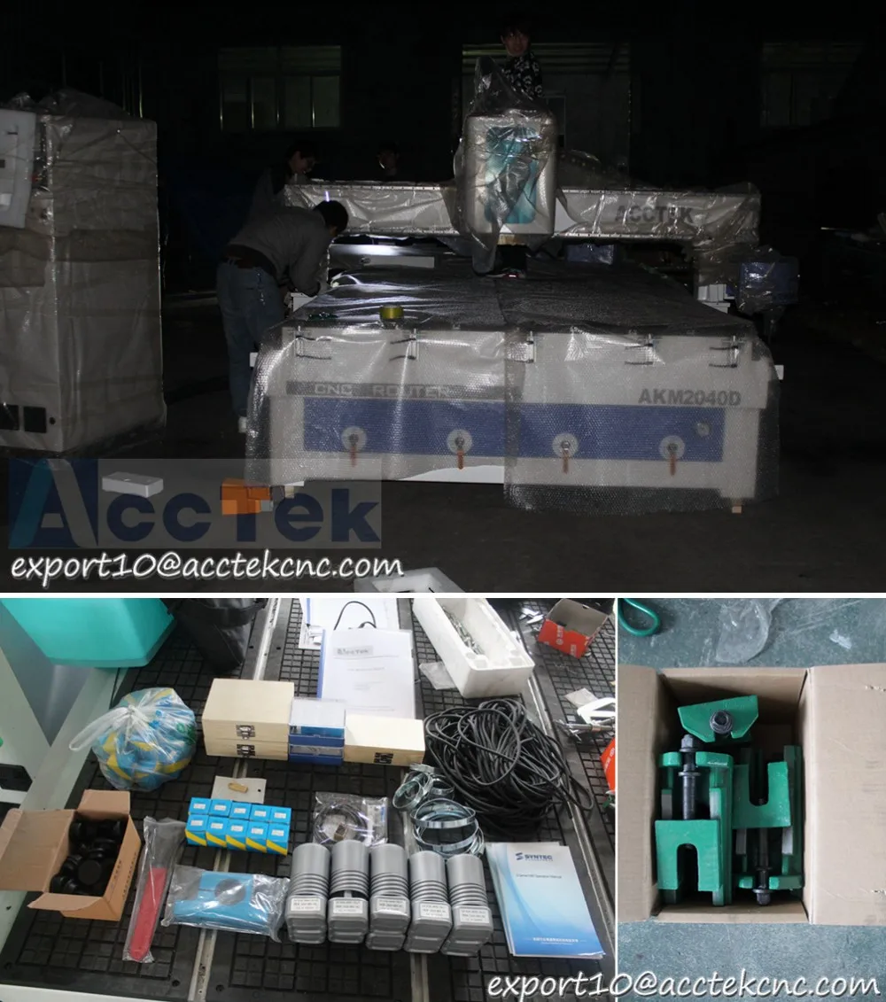 6.1325 2040 disc type air cooling ATC spindle automatic wood carving machine Package and Accessories 