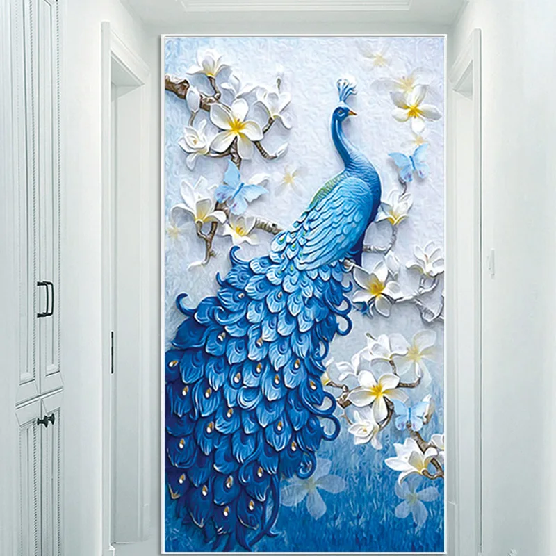 

5D Diy Special Shaped Diamond Painting Full Drill Diamond Embroidery Animal Peacock Home Decoration Accessories
