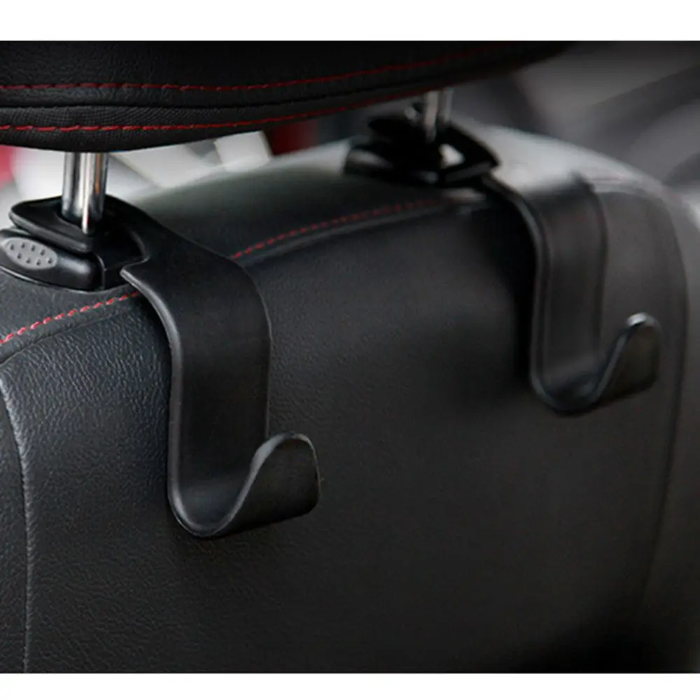 

2pc Creative Car Seat Back Hooks Hanger Organizer Universal Headrest Mount Storage Hook House Storage Simple Styling Car Coat Ha