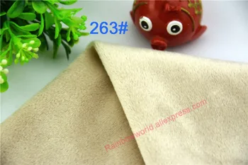 

263# beige microfiber minky soft velboa tricot Fleece Fabric for sewing bedsheet sofa toy cat dog pet bed house(10 pieces)