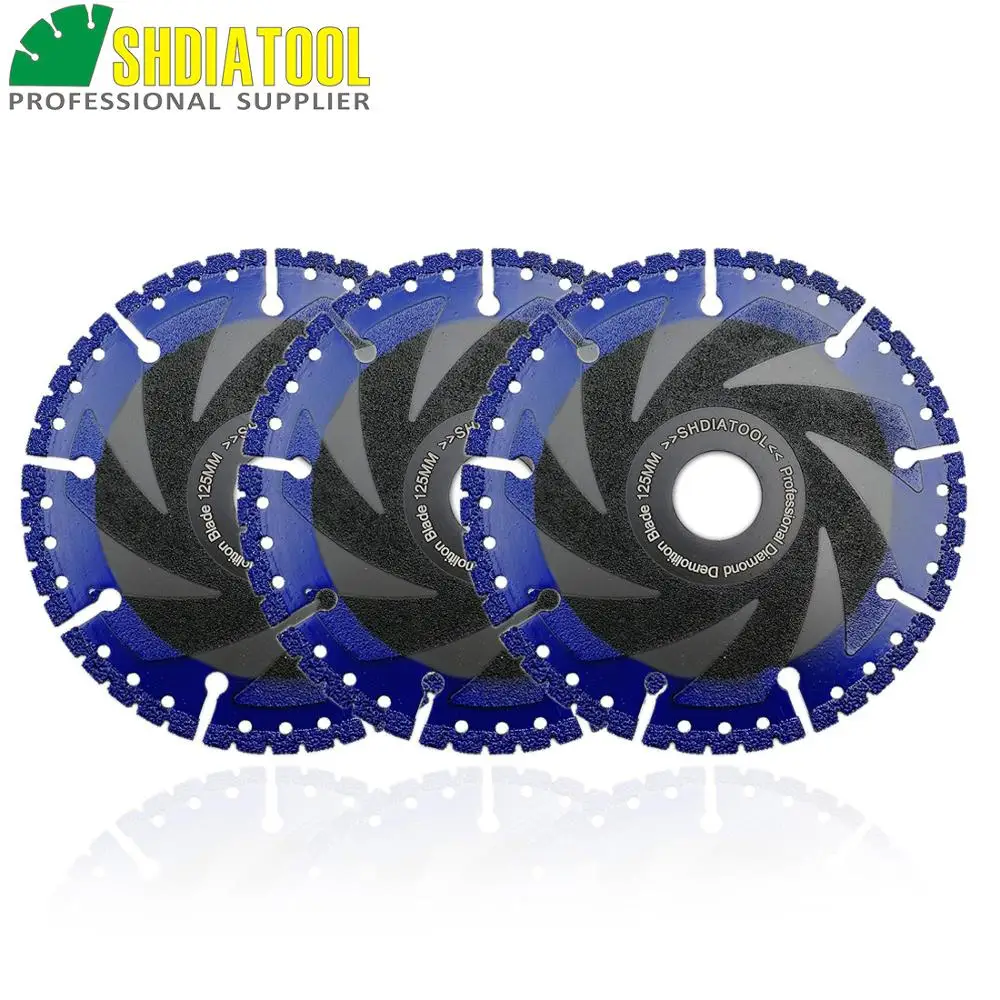 

DIATOOL 3 шт. 125 мм вакуумное паянное алмазное лезвие для всех целей 5 "лезвие для демонтажа камня железной стали