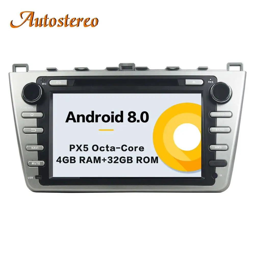 Android 9 DSP dvd-плеер автомобиля gps навигация для Mazda 6/мазда 6 Atenza 2008-2012 Satnav Мультимедиа Радио магнитофон головное устройство - Цвет: sliver 16GB NO DSP