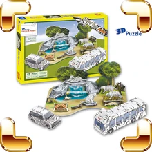 Новинка DIY подарок 3D головоломка модель белый тигр Zoo Обучающие игрушки EPS пазл украшение коллекция мини детская игрушка