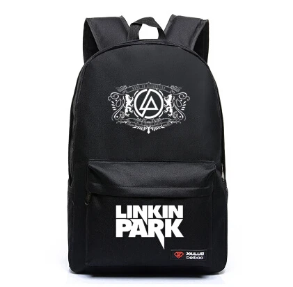 

Dropship Harajuku Canvas Galaxy Rock Music Linkin Park Printing Backpack Hip Pop School Bags for Teenagers Travel Rucksack