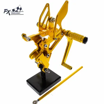 

CNC Adjustable Motorcycle Foot Pegs Rest Footpegs Pedals Rearset Footrest Rear Set For Yamaha YZF R6 YZFR6 2003 2004 2005