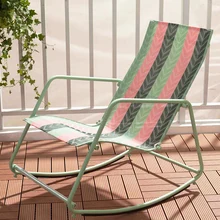 Скандинавское расслабляющее кресло-качалка из металла многоцветная Балконная шезлонг для отдыха мебель из ПВХ гостиной качалка Кресло