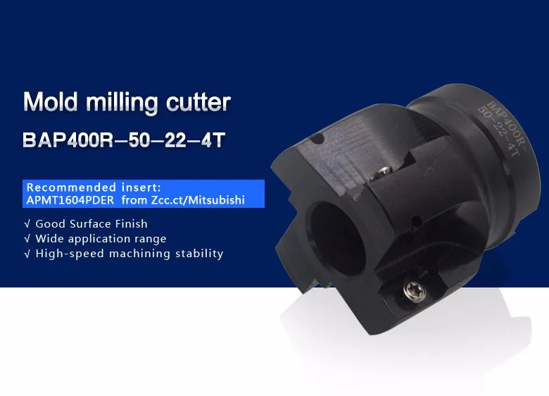 Сант Сменные фрезы плесень фрезерные инструменты bap400r-50-22-4t матч с ЧПУ карбдная вставка apmt1604pder