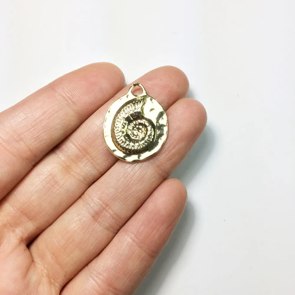Eruifa 10 шт. 20 мм красивая Морская ракушка монета из цинкового сплава подвесной кулон "сделай сам" ювелирные изделия ручной работы DIY 2 цвета