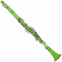 factory Wholesale–17 key bakelite clarinet in B flat surface green