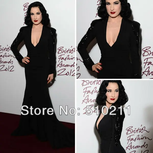 dita von teese red carpet dresses