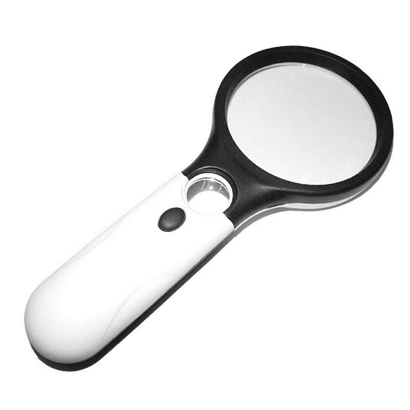 Portable 3x and 45x Double Lens Lighted Magnifying Glass Mini Reading