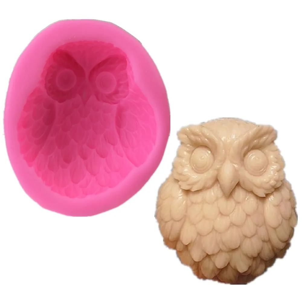 

3D Owl Nighthawk Silicone Soap Mold Chocolate Mould Soap Candle DIY Mold Soap Making Mold Craft Art Cake Fondant Tool