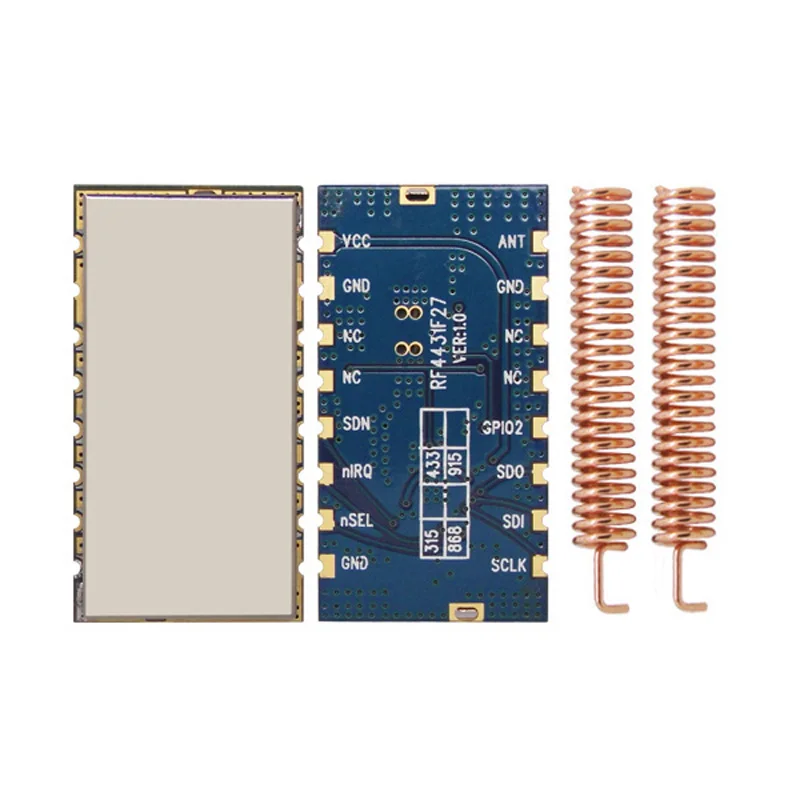 Антенна RF4432F27-433 + Spring 433 МГц Si4432 500 МВт 27 дБм 3 км радиочастотный модуль приемника