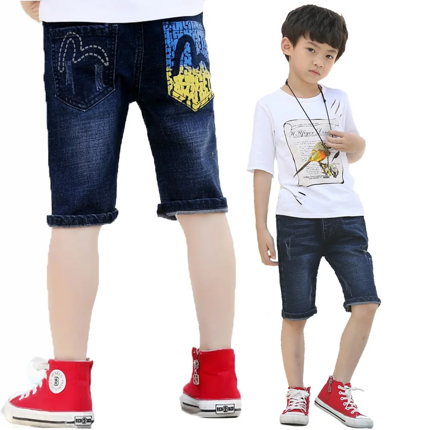 

Kids Clothes for Boys Kids Denim Jeans Short Pants Brand New 2018 Summer Cotton Casual Fashion Vintage Mid Waist Cowboy Trousers