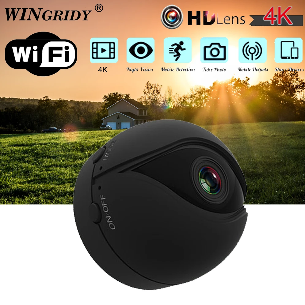 

Original V2 P2P IP Mini Cam WIFI Camera FULL HD 4K 1080P Night Vision Motion Detection CMOS Sensor Recorder Camcorder Micro