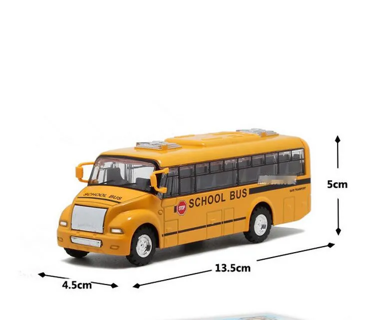 Alloy City School Bus Toy Model Car Light Music For Baby Kids Children Playing Games (7)