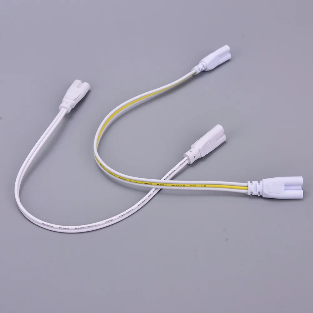 

1Pcs 3 pin or 2 pin LED Tube Connector 30cm Two-phase Three-phase T4 T5 T8 Led Lamp Lighting Connecting Double-end Cable Wire