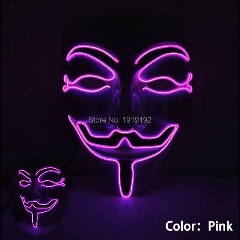 Фильм Вендетта el wire Masks костюм с маской анонимированная маска для светящиеся вечерние карнавальные маски для танцев от DC-3V водителя