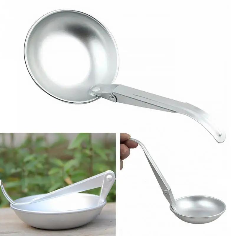 Zuppa di Riso di Cottura in Lega di alluminio A Manico Lungo Cucchiai di Campeggio Esterna di Viaggio Di Sopravvivenza Set Da Picnic Set Da Tavola Pieghevole