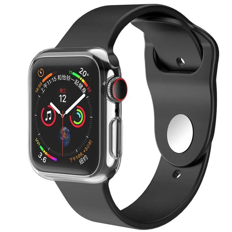 Аксессуары для часов Apple Watch Series 4 Case iWatch 44 мм 40 мм TPU прозрачный Ультратонкий силиконовый чехол для часов