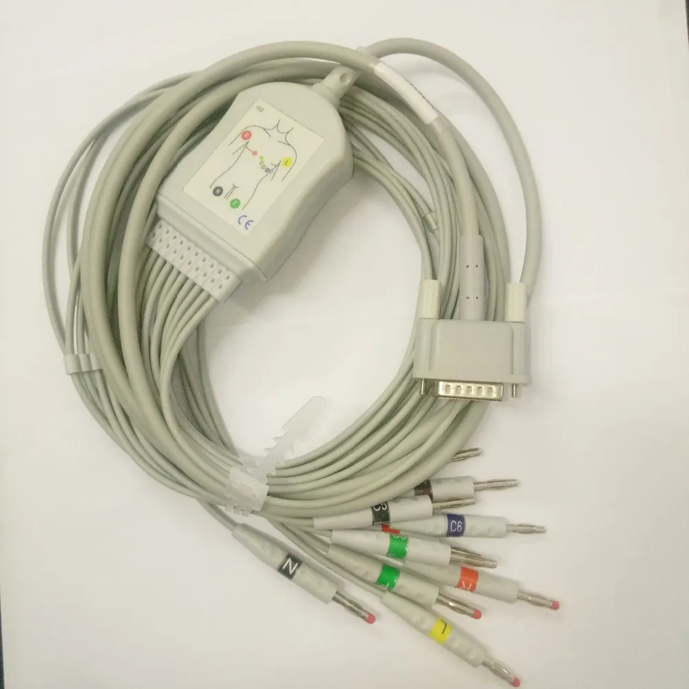 kmtkeramed   Compatible For Bionet Cardiocare 2000/cardiotouch3000 One Piece 10Leads  Cable With Leadwire 4.0 Banana End Iec