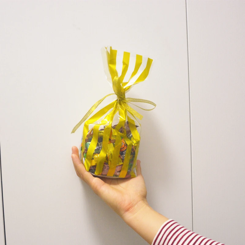 LBSISI Life 50 комплектов конфетная Подарочная сумка печенье бисквитный шоколадный любовь полоски вечерние Рождественские Свадебные сувениры DIY пакеты для выпечки еды