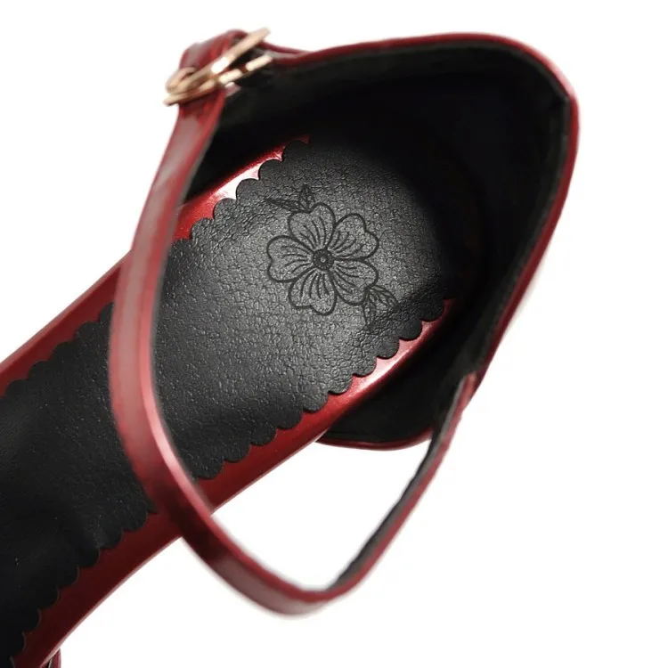 MAZIAO/Большие размеры 47, новые весенние милые женские туфли-лодочки модные туфли D'Orsay на высоком каблуке с ремешком на щиколотке женские свадебные туфли Красного, золотого, серебряного цвета