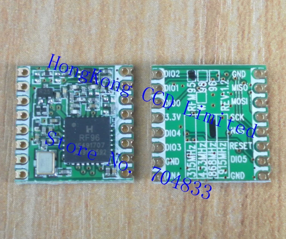 2pcs/lot RFM95 20dBm 100mW 868Mhz 915Mhz DSSS spread spectrum wireless