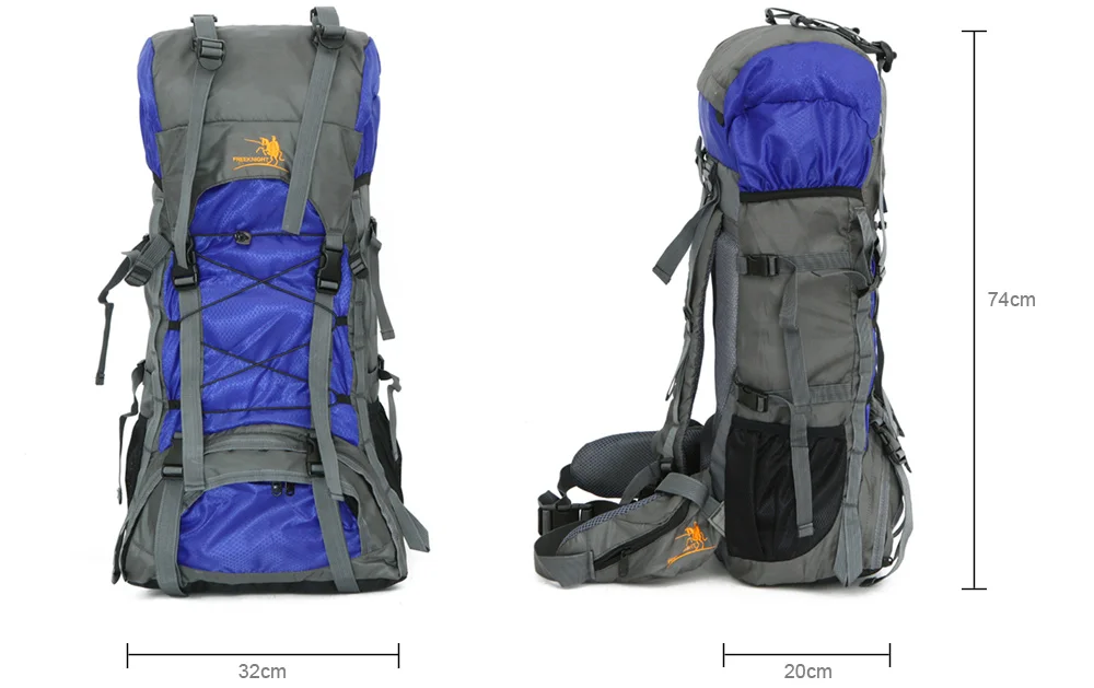 Free Knight FK008 60L Nylon Water Resistant Backpack Rucksack for Mountaineering Camping Hiking Traveling