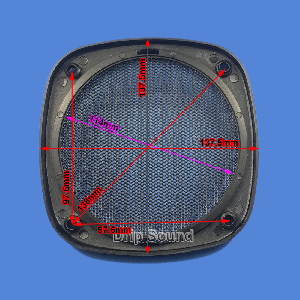 Для " /4"/" /6" дюймов Автомобильный аудио динамик преобразования чистая Крышка декоративный круг металлическая сетка решетка