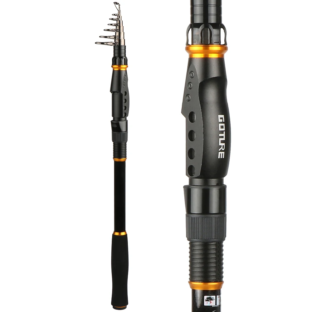 Goture carretel de pesca e haste combo